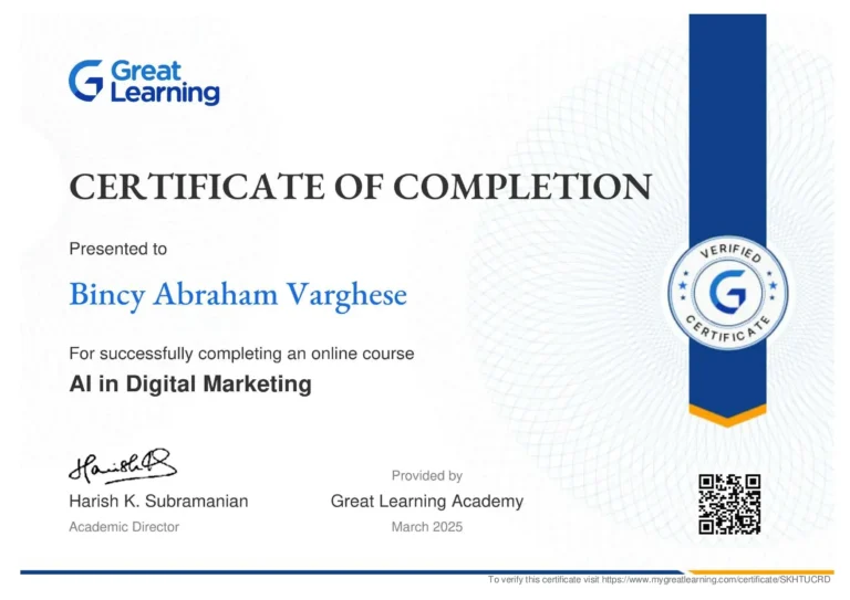 AI in digital marketing Digital marketer in kollam certificate - the digital doctor